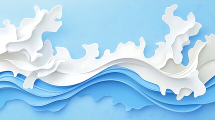 Abstract waves of milk