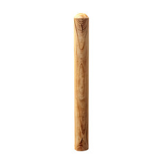 Wooden pole isolated on transparent background