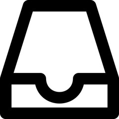 inbox illustration on a white background    