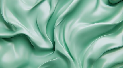 Obraz premium Mint green silk drapes