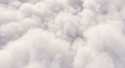 Dense, fluffy clouds fill the frame