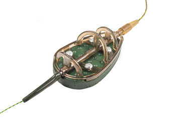Fishing gear for carp, featuring a specialized flat method rig designed for successful angling in freshwater environments