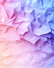 Naklejka premium Lavender gradient template with a central polygon filled with soft hues. Star icons are scattered in the top-right, with text space along the bottom