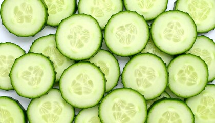 Freshly Cut Cucumber Slices
