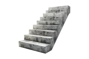 Concrete Steps isolated on a transparent background
