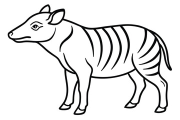 Obraz premium Isolated striped zebra vector illustration of a wild African mammal