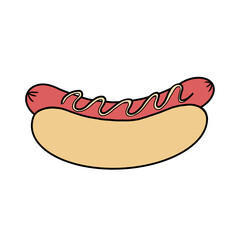 Illustration with hot dog