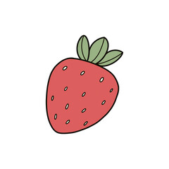 Illustration with strawberry