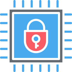 microprocessor illustration on a white background   