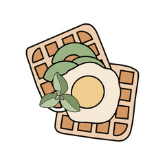 Illustration with waffles