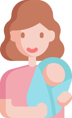 mom illustration on a white background  