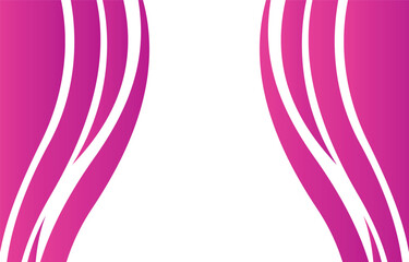 Elegant pink gradient wavy template design with white background