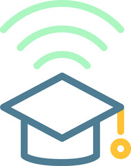 online learning illustration on a white background   