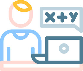 online learning illustration on a white background    