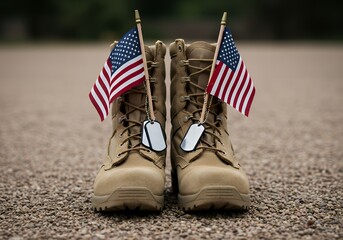 Veterans day boots american flag dog tags military appreciation patriotic memorial day remembrance tribute honor