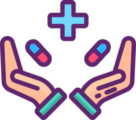 Fototapeta premium pharmacy illustration on a white background 