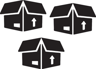 Box simple icon collection. Box in flat style. Carton box icons. Delivery icon. Vector illustration