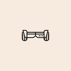 Hoverboard icon flat vector design.