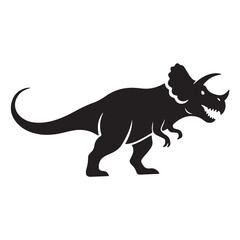 vector illustration of a silhouette of a leopard dinosaur