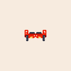 Hoverboard icon flat vector design.