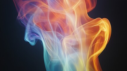 Obraz premium Abstract colorful smoke swirls (1)