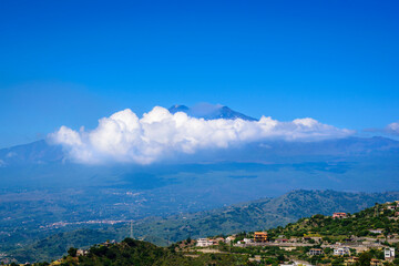 A panoramic view of Mount Etna