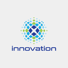 innovation technology logo design vector