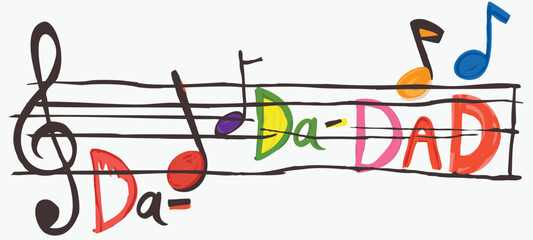 Funny doodle greetings for Father's Day.