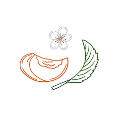 Illustration in hand draw style. Icon, sign, sticker, pin, logo