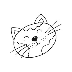 Illustration in hand draw style. Icon, sign, sticker, pin, logo