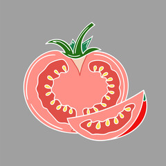 Illustration in hand draw style. Icon, sign, sticker, pin, logo