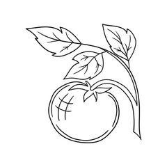 Illustration in hand draw style. Icon, sign, sticker, pin, logo