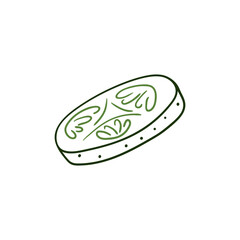 Illustration in hand draw style. Icon, sign, sticker, pin, logo