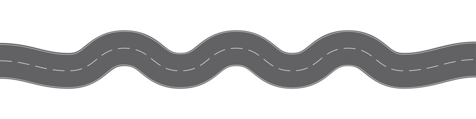 Road turn highway. Asphalt route sign. Street way vector background. Turning road.