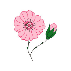 Illustration in hand draw style. Icon, sign, sticker, pin, logo