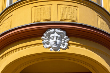 Bas Relief on 1904 Secessionist Deghengi House, Ljubljana, Slovenia, Eastern Europe