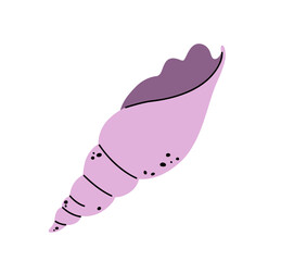 Seashell.Sea creatures.Vector illustration seashell with spots.