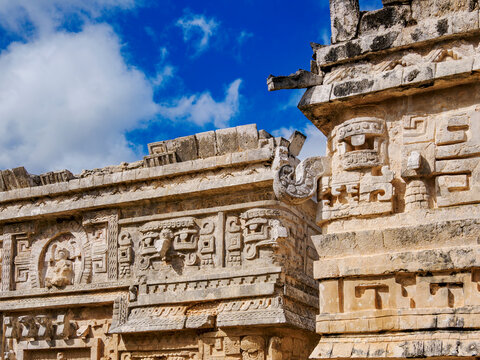 Grupo de las Monjas, detailed view, Chichen Itza, Yucatan State, Mexico