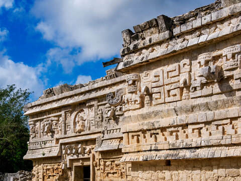 Grupo de las Monjas, detailed view, Chichen Itza, Yucatan State, Mexico