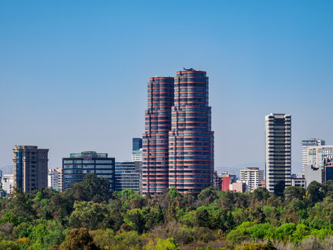 View towards Polanco, Mexico City, Mexico