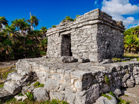 Temple 54, Tulum Archeological Site, Quintana Roo State, Mexico