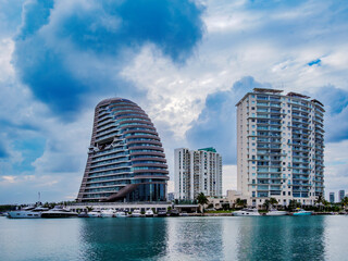 Shark Tower, Puerto Cancun, Cancun, Quintana Roo State, Mexico