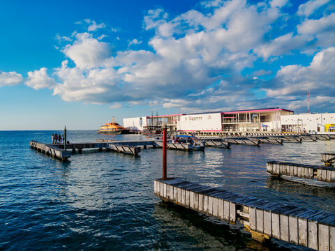 Muelle Fiscal, ferry terminal, San Miguel de Cozumel, Cozumel Island, Quintana Roo State, Mexico