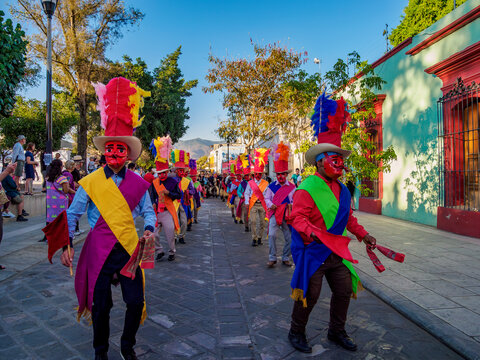 Carnival Parade at the Macedonio Alcala Street, Oaxaca de Juarez, Oaxaca State, Mexico