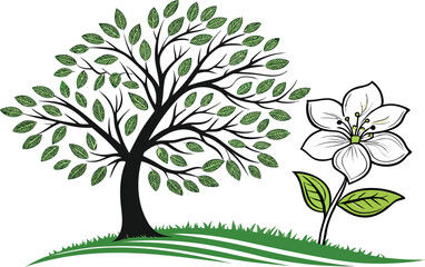 Obraz premium vector illustration of a tree