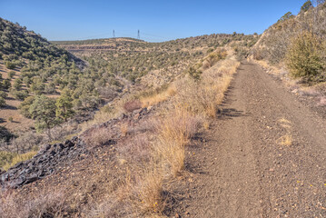 View of Johnson Canyon from the abandoned Johnson Canyon Railroad Grade in the Kaibab National Forest of Arizona, USA