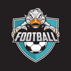 football club logo duck vector illustration design
