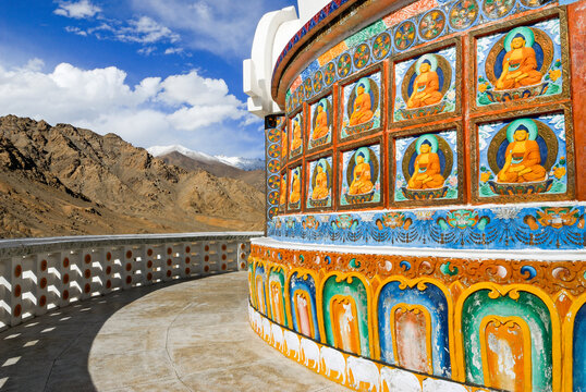 Shanti Stupa at Leh, Ladakh region, state of Jammu and Kashmir, India, Asia