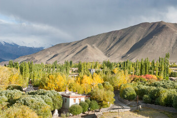 Indus River valley seen from the village of Stok, around Leh, Ladakh region, state of Jammu and Kashmir, India, Asia