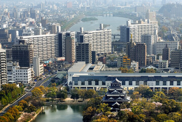 Hiroshima Castle called Carp Castle, Hiroshima, Japan